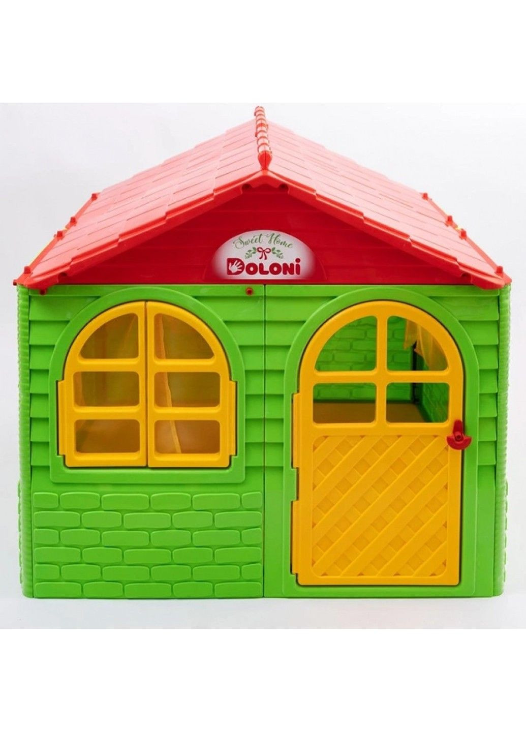 Ігровий будиночок для дітей Doloni середній 130х120х130см (Червоно-зелений) No Brand (332635904)
