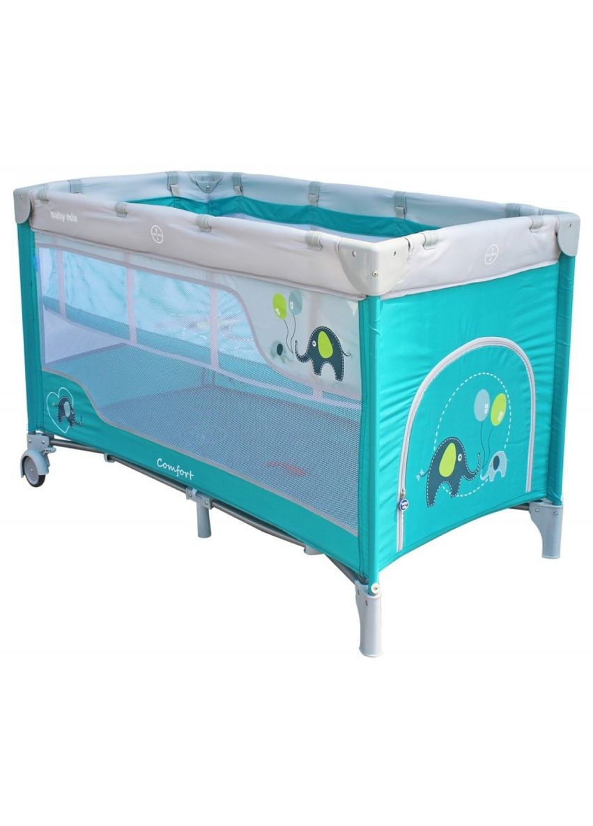 Манеж-кроватка Слоник HR-8052, синий () Baby mix 36407 (361305502)