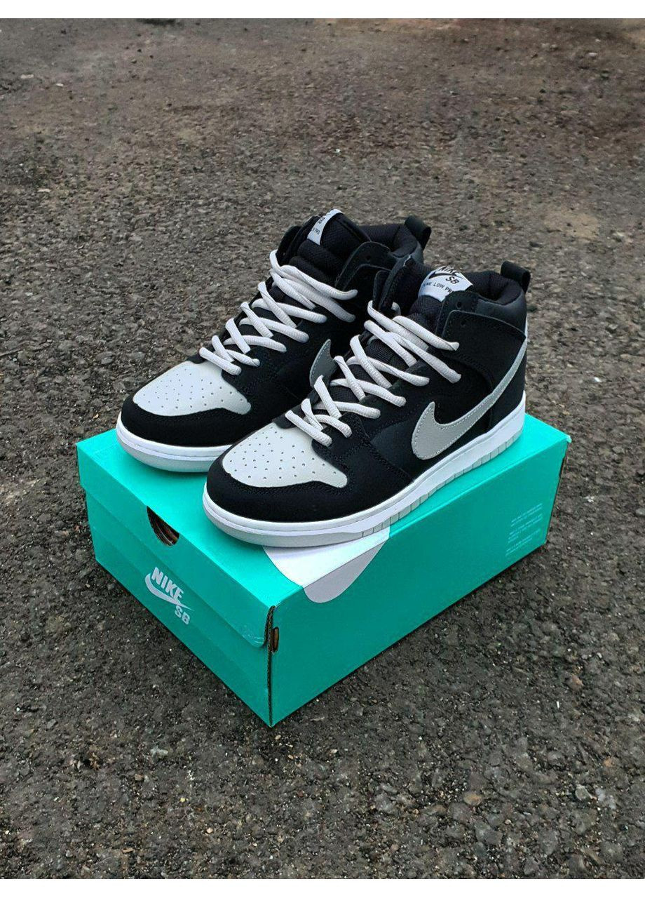 КРОСІВКИ ЖІНОЧІ NIKE SB DUNK HIGH BLACK GREY НАЙК СБ ДАНК No Brand сірі демісезони (367174519)
