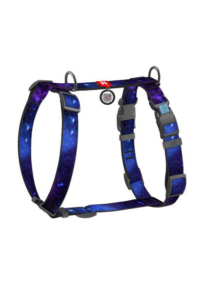 Шлея для собак Nylon анатомічна H-подібна з QR-паспортом "NASA21" пластиковий фастекс, M (344-0148) WAUDOG Nylon анатомічна H-подібна з QR-паспортом "NASA21" (366487404)