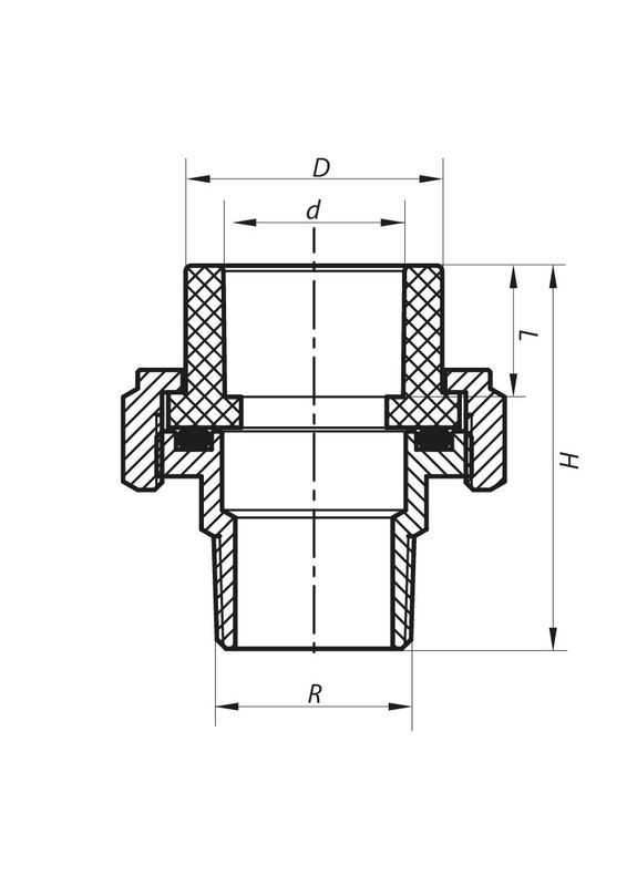 Згін-американка ЗР 25x3 / 4M PPR K0136.PRO (KP0172) KOER (315442495)
