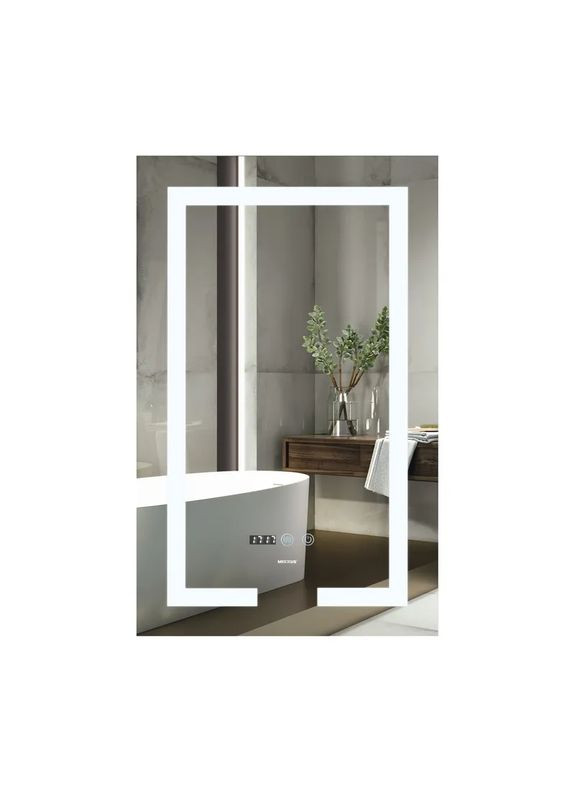 Зеркало HARD MR06-50x80-CASE с LED Touch, Anti-fog, димером, рег. яркости, часами (MI6657) Mixxus (322006311)