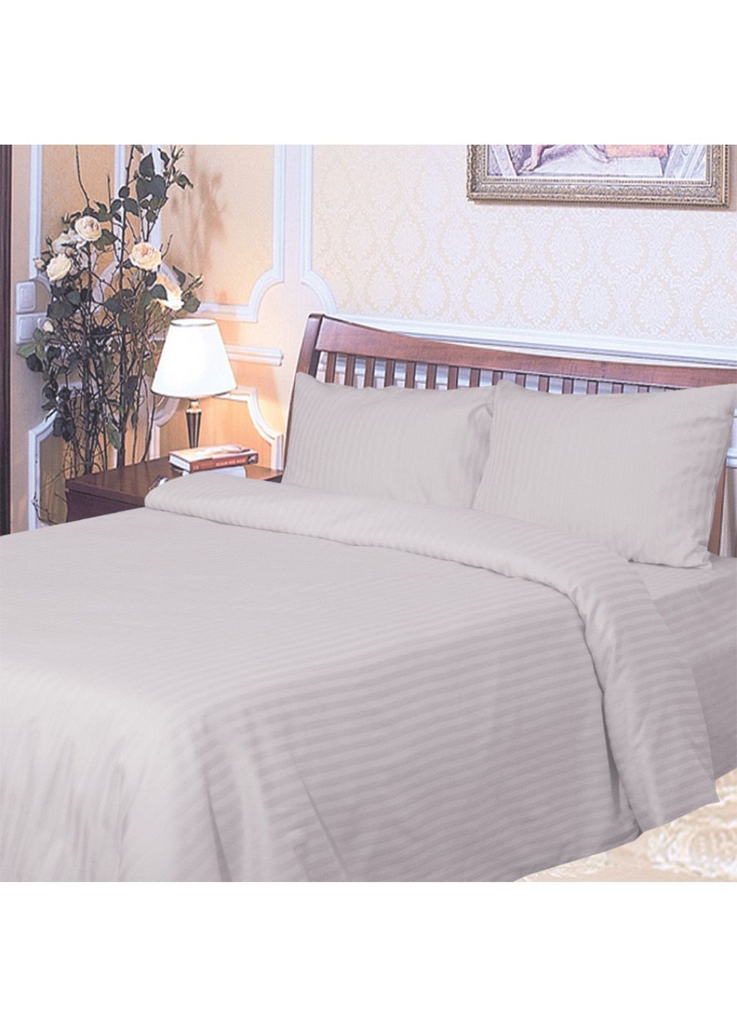 Простирадло Сатин Страйп 220х180 диз.04 Ярослав (317989631)