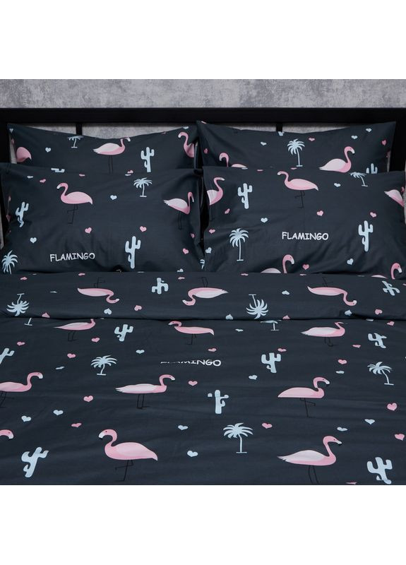 Комплект постельного белья Satin Elit «» Семейные 143х210х2 наволочки 2х50х70 (MS-820008321) Moon&Star Flamingo (356116011)
