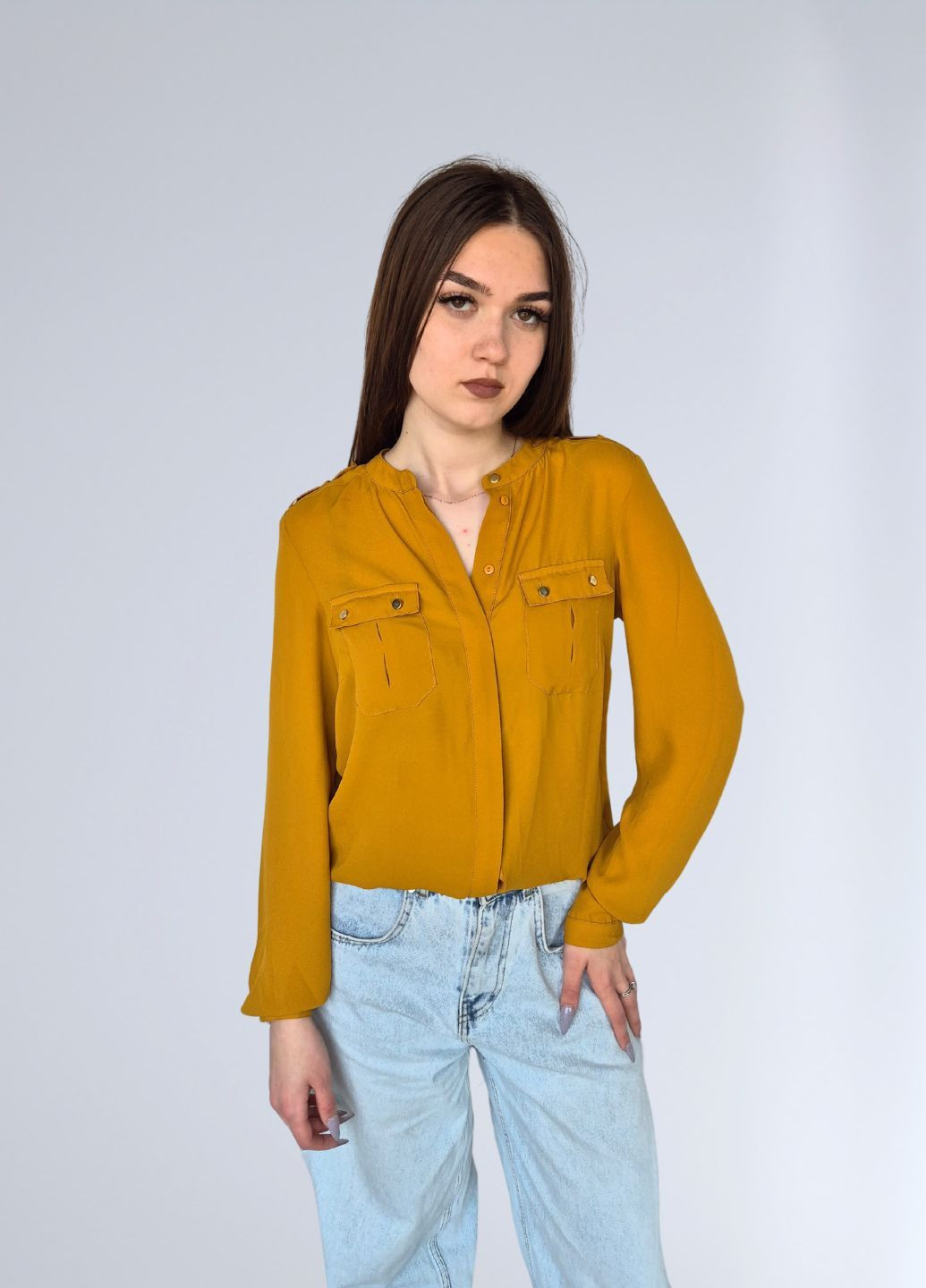 Блуза-сорочка жіноча одноонна на гудзиках MINT&BERRY (333832280)