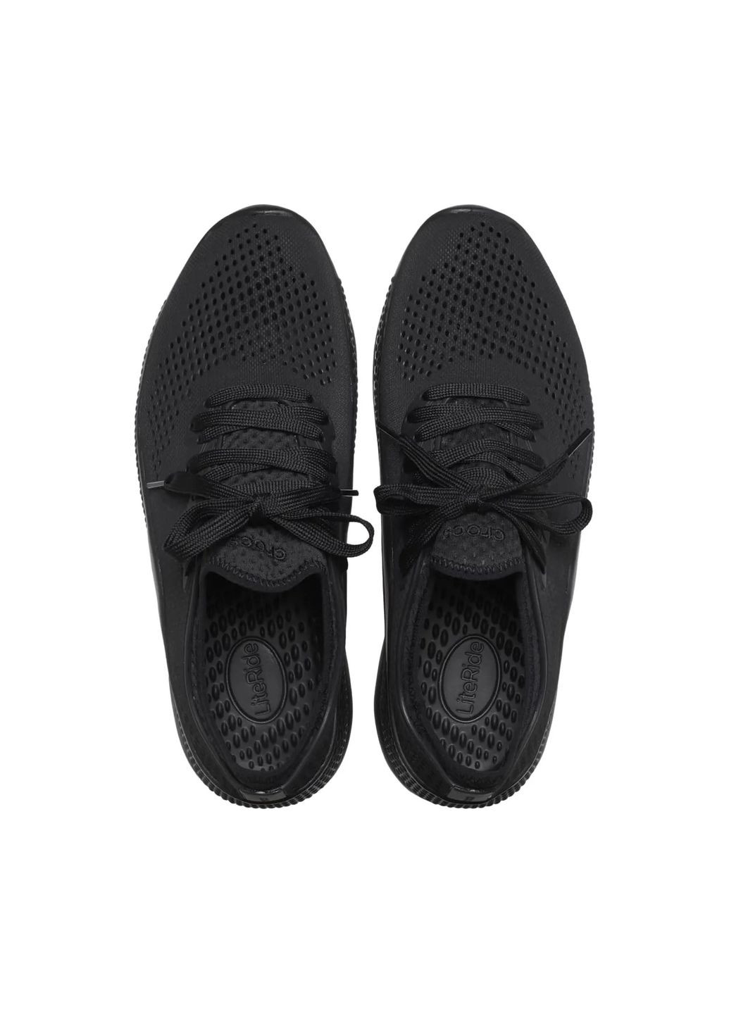 Черные всесезонные кроссовки literide 360 pacer black black m12\45\29,5 см. 206705 Crocs