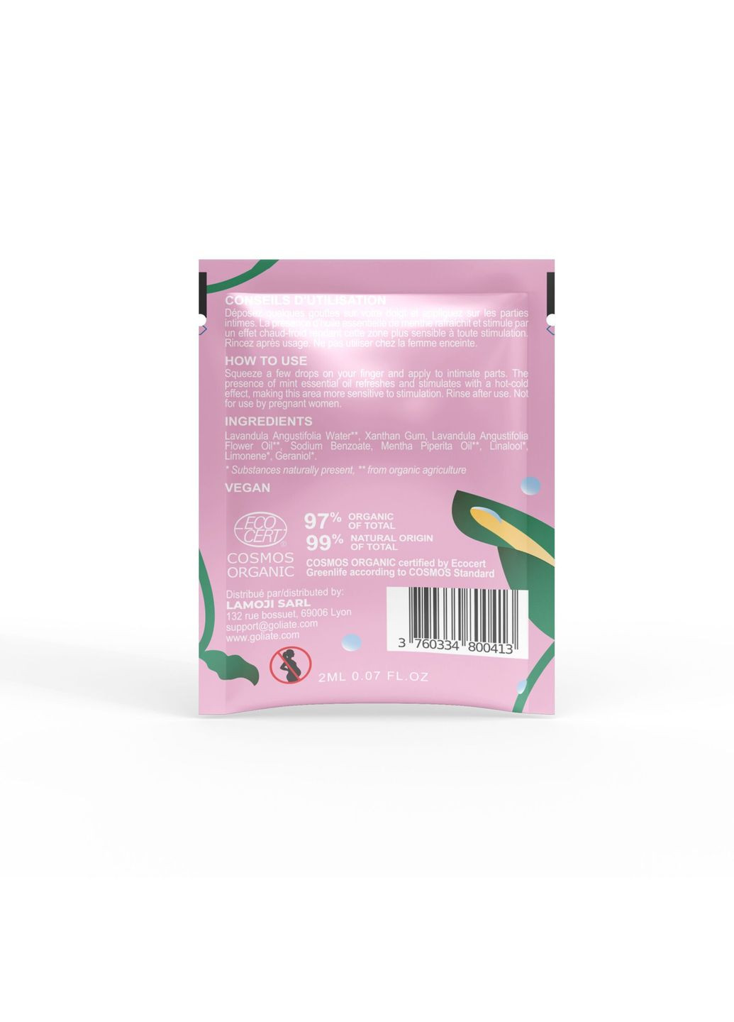 Пробник стимулювального гелю для клітора Gel Plaisir Féminin 2 мл Goliate (369945453)