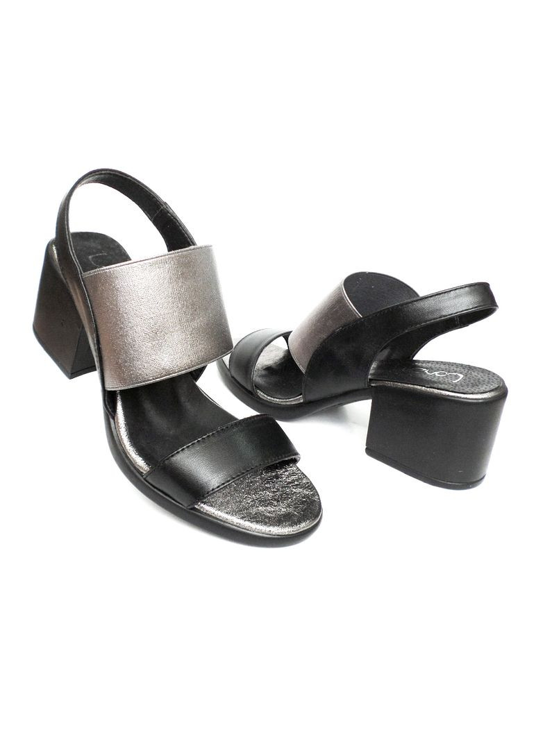 Жіночі шкіряні босоніжки на широких підборах. Lonza (335250696)