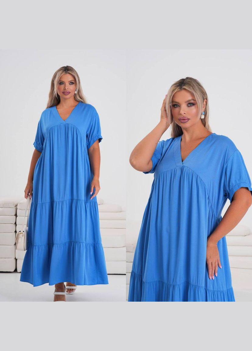 Блакитна повсякденний, кежуал жіноча сукня вільного крою а-силует Style Point однотонна