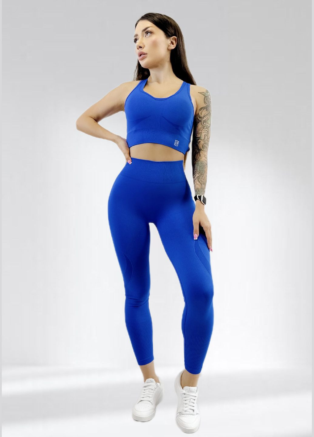 Костюм для фітнесу жіночий лосини пуш ап та топ LILAFIT (307923241)