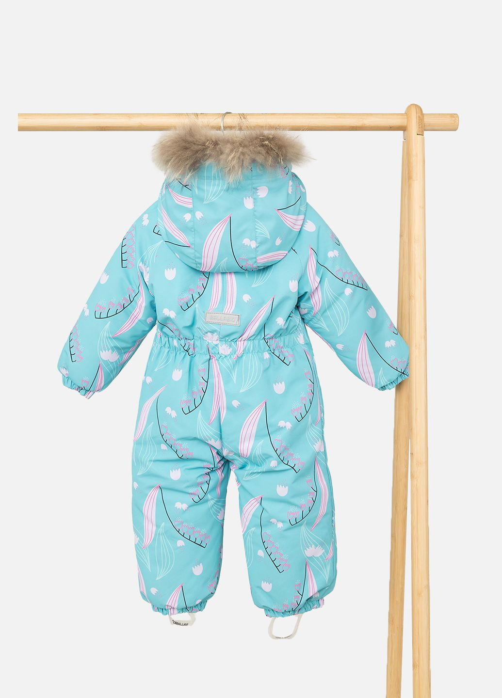 Комбінезон утеплений для дівчинки колір бірюзовий CB-00257636 BALLABIO (329728106)