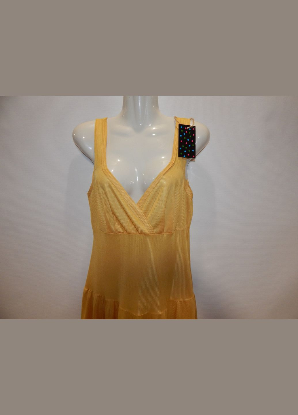 Жовтий повсякденний жіночий легкий літній сарафан р.46-48 105жс (тільки в зазначеному розмірі, тільки 1 шт.) No Brand