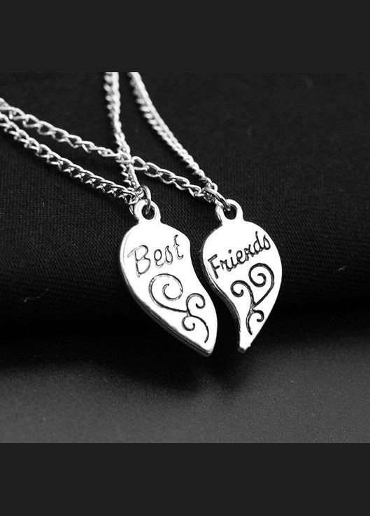 Парные подвески кулоны для лучших друзей Best Friend на двух отдельных цепочках No Brand (323652803)