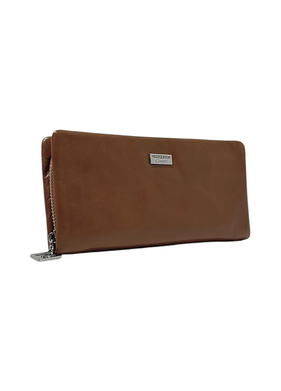 Жіночий клатч з натуральної шкіри 701-100 коричневий 19.5 х 9.5 х 3 Cossni (367263637)