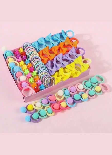 Набор заколок для волос для девочки в подарочной упаковке 120 шт. No Brand (334013552)