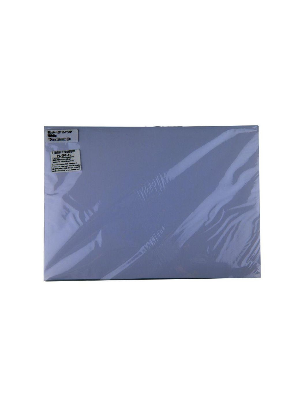 Етикетки самоклейні 104×57мм 10 шт. на аркуші А4 (100 аркушів) (PL-GG-10) G&G (338431549)