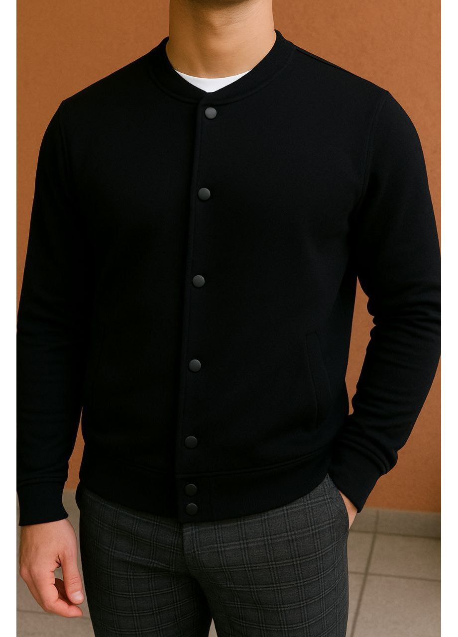 Бомбер чоловічий демісезонний на кнопках бейсбольний на кнопках (357099619)
