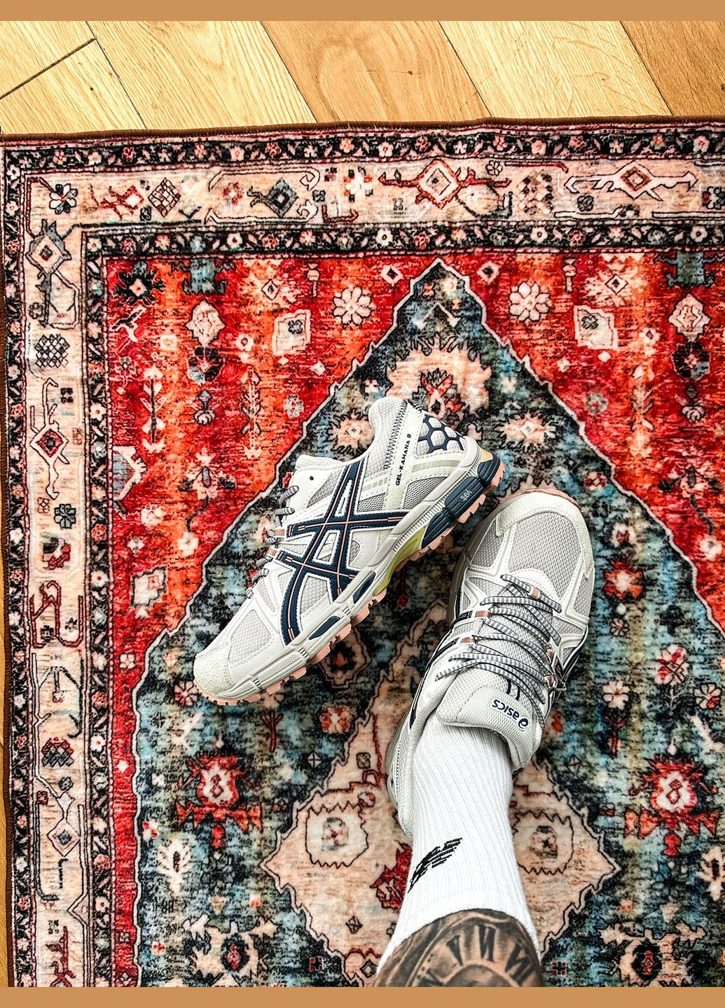 Бежевые демисезонные кроссовки мужские и женские asics gel-kahana 8 beige | асикс гель-кахана 8 бежевые No Brand