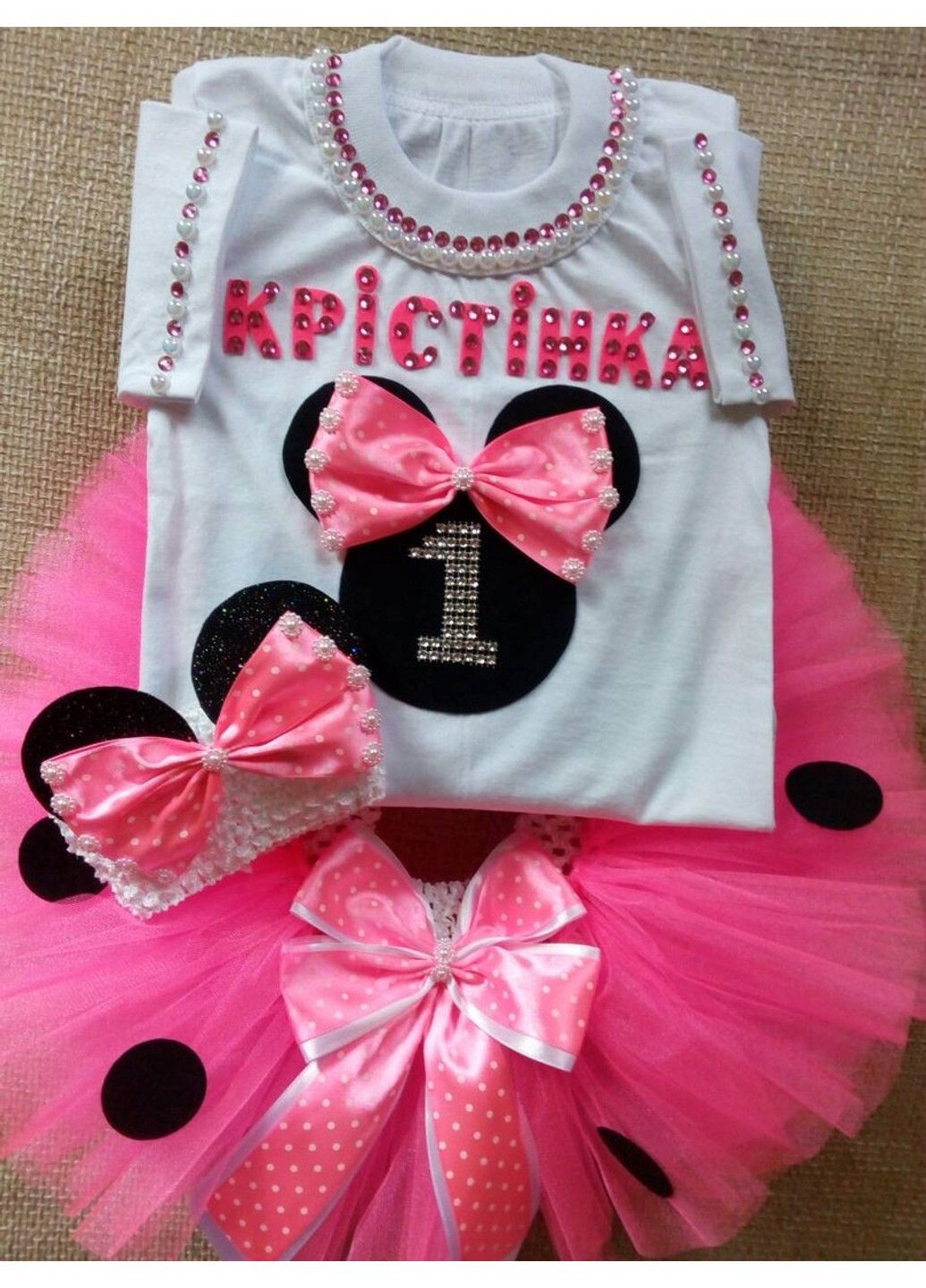 Білий нарядні костюми на дівчинку - реглан, спідничка, обруч спідничний No Brand