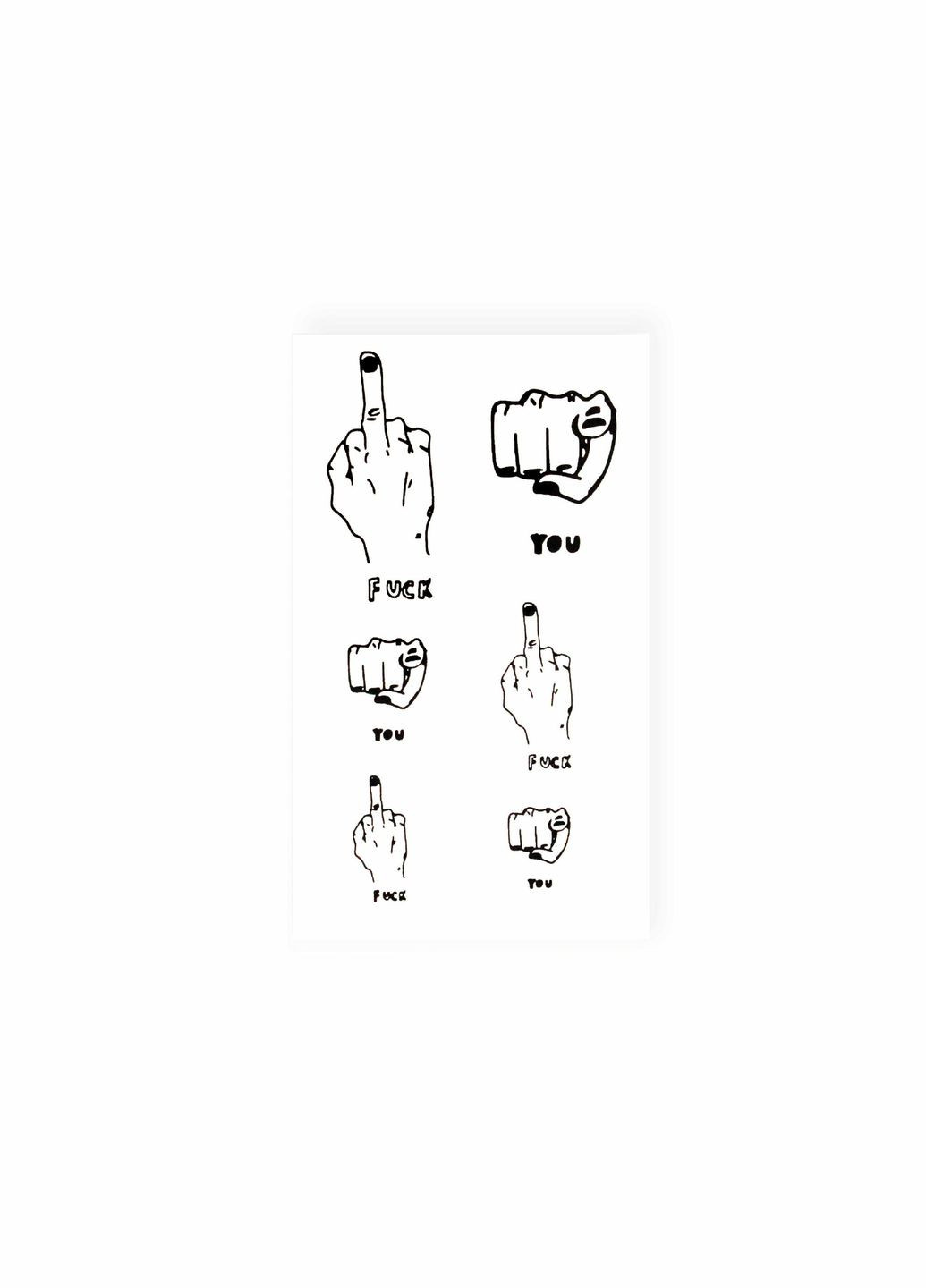 Тимчасове водостійке тату "Жести" No Brand (314879057)