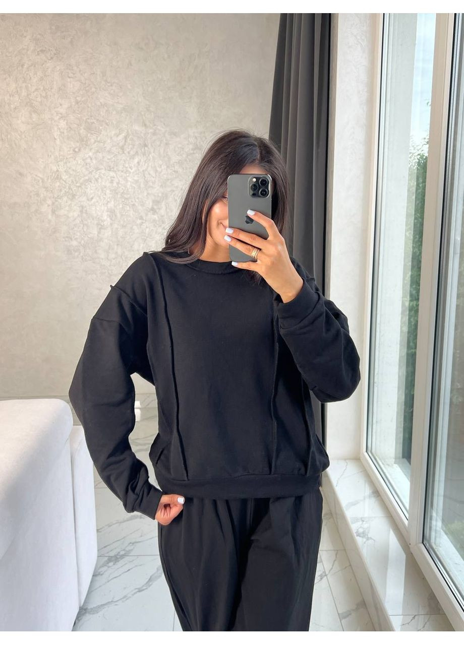 Чорний жіночий світшот Україна (354824092)