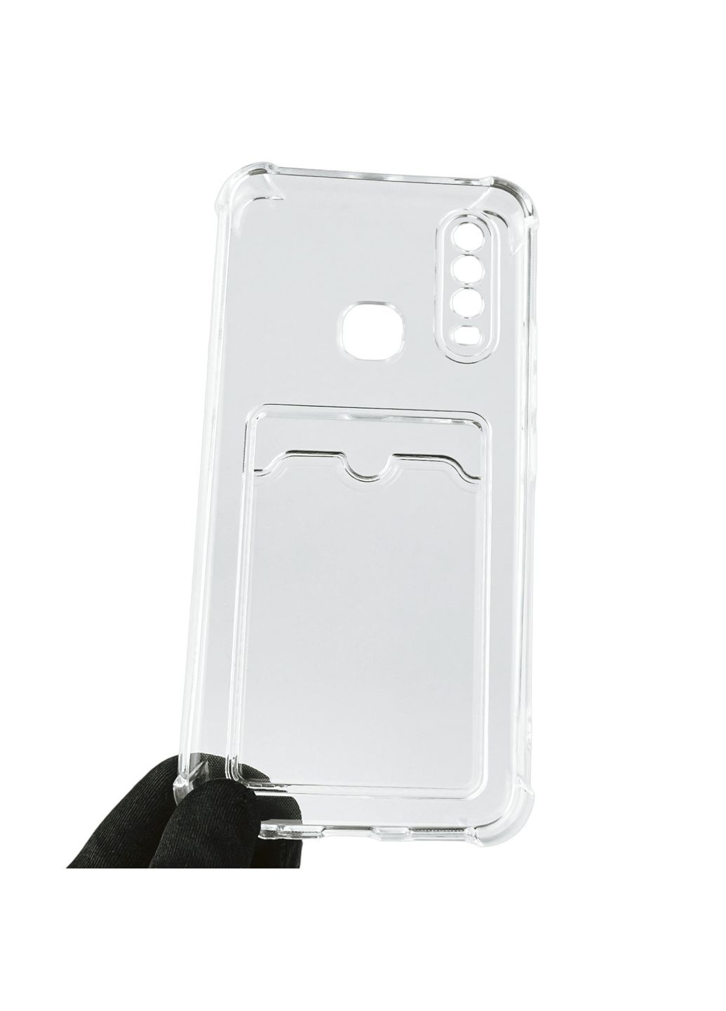 Чехол для Y15 с бронь углами с карманом для карточек k-pop на виво у15 прозрачный Vivo (366231927)