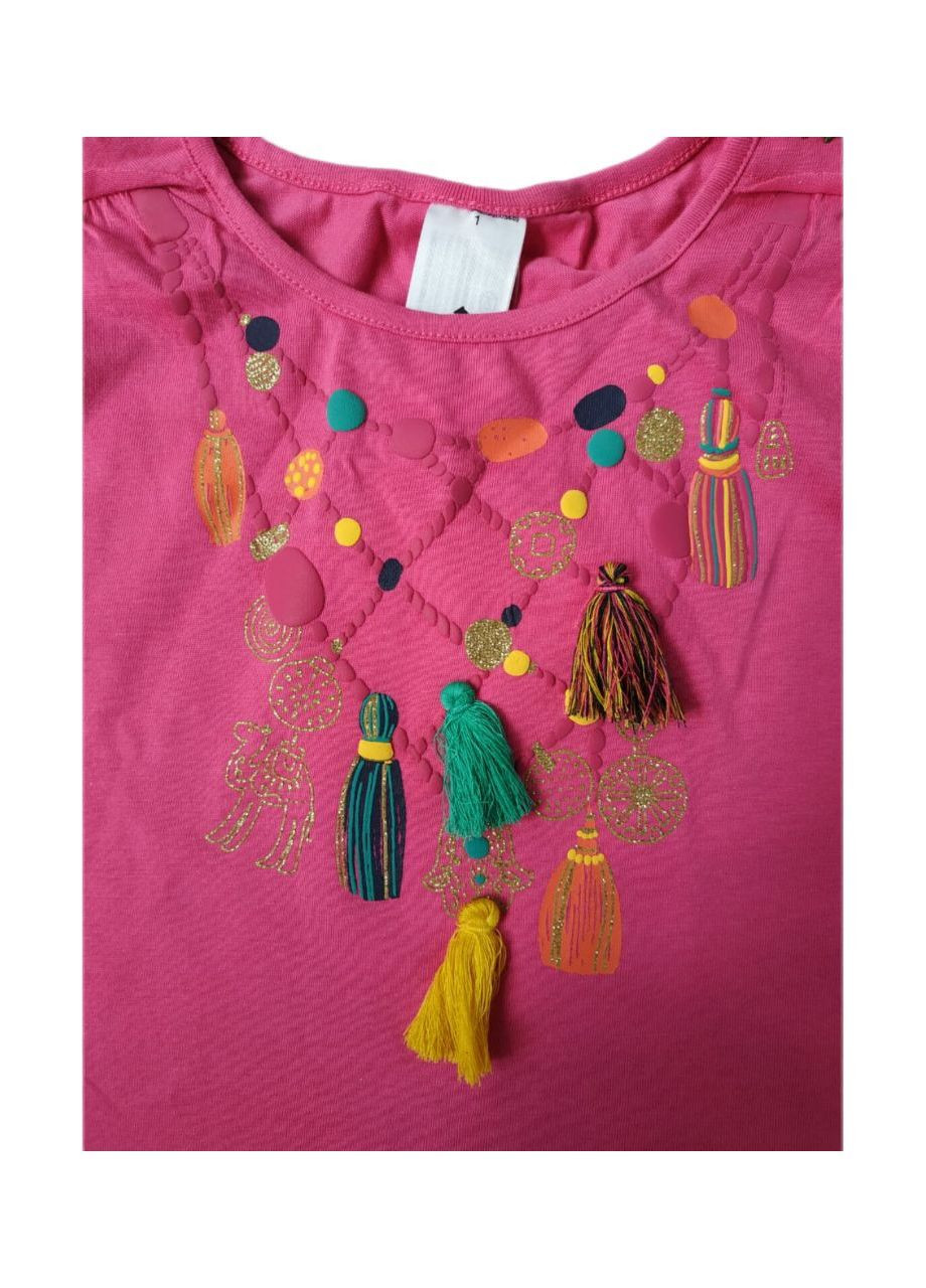 Розовая летняя детская футболка на девочку 92 размер розовая 2003449 C&A