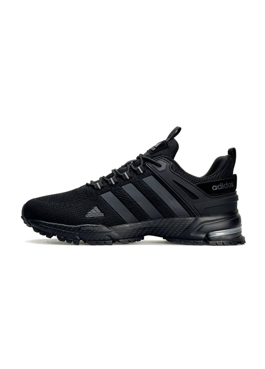 Чорні Осінні кросівки чоловічі adidas black No Brand Marathon Pro+ New All