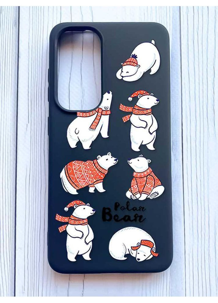 Матовий чорний чохол на Samsung Galaxy A35 (A356) Ведмедики (принт 145) Creative (362964618)