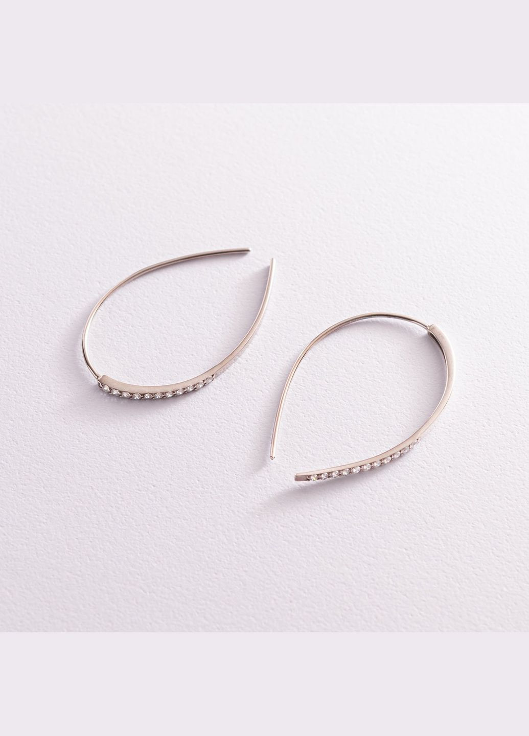 Серебряные серьги Клео с фианитами 4991 Oniks (264022959)