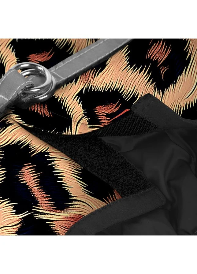 Шлея для собак м'яка Clothes з QR паспортом, малюнок "Леопард",, В 28-31 см, С 20-22 см WAUDOG (374416497)
