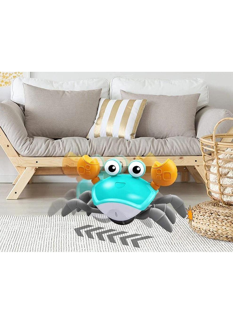 Детская интерактивная игрушка Танцующий краб Blue No Brand (365721787)