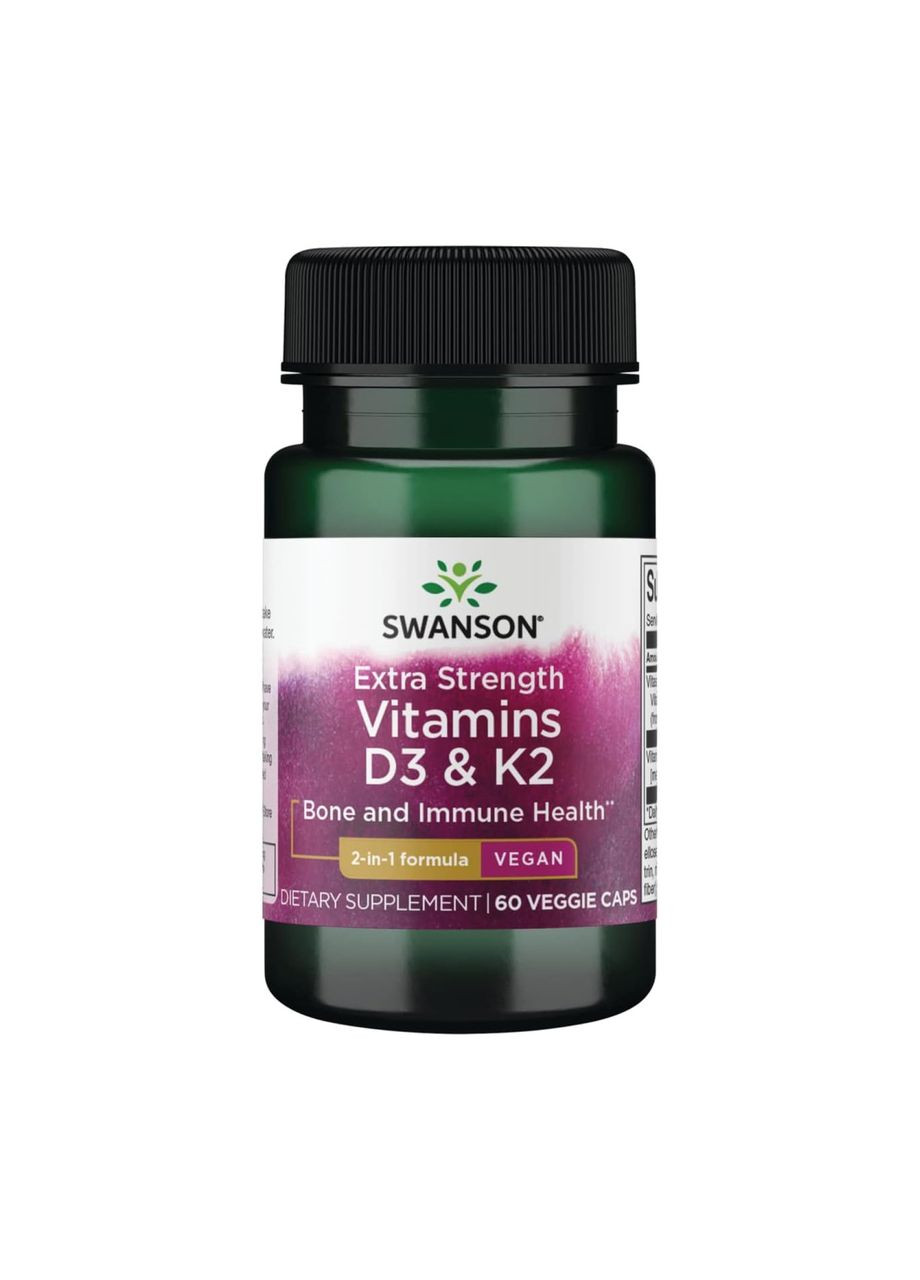 Extra Strength D3 & K2 5000 Iu & 100mcg - 60 vcaps Swanson (369397471)