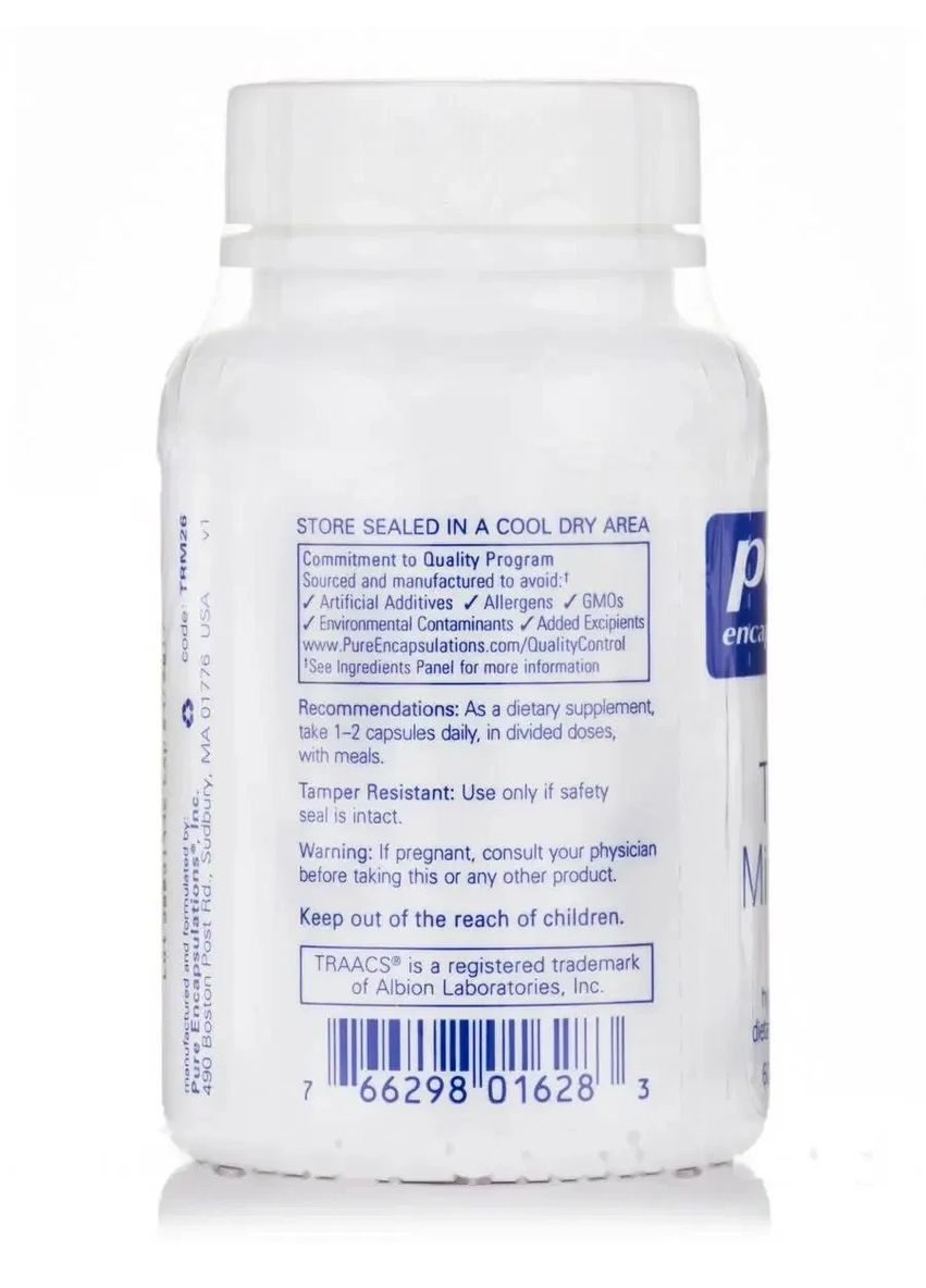 Трасувальні мінерали (Trace Minerals) 60 капсул Pure Encapsulations (361114902)