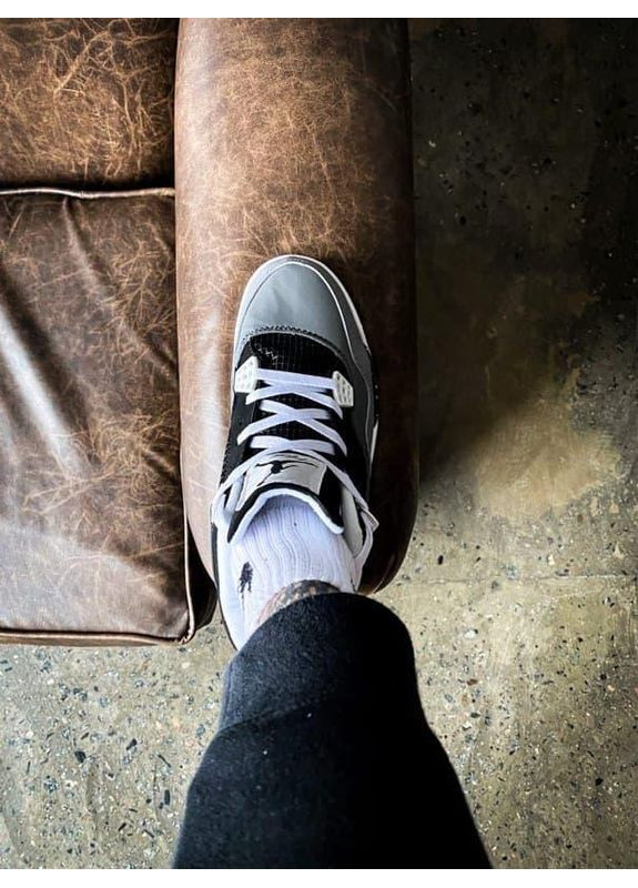 Білі Осінні кросівки чоловічі nike air jordan retro 4 stelth найк аір джордан No Brand