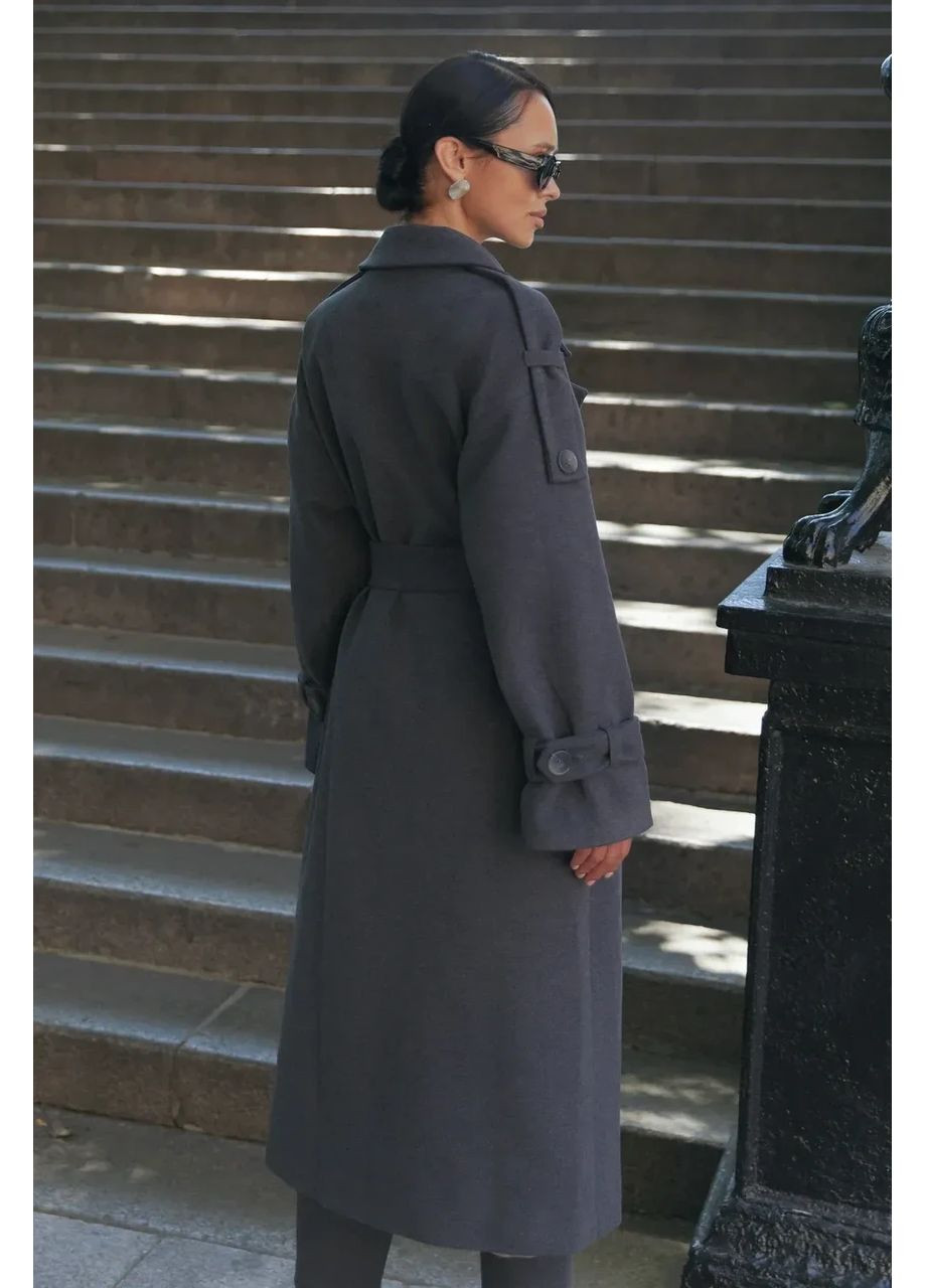 Чорне демісезонне Чорний тренч із італійської вовни Seventeen