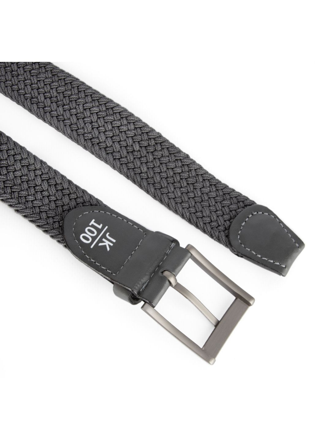 Ремень-резинка мужской -35003 (110 см) темно-серый плетеный JK (348830426)