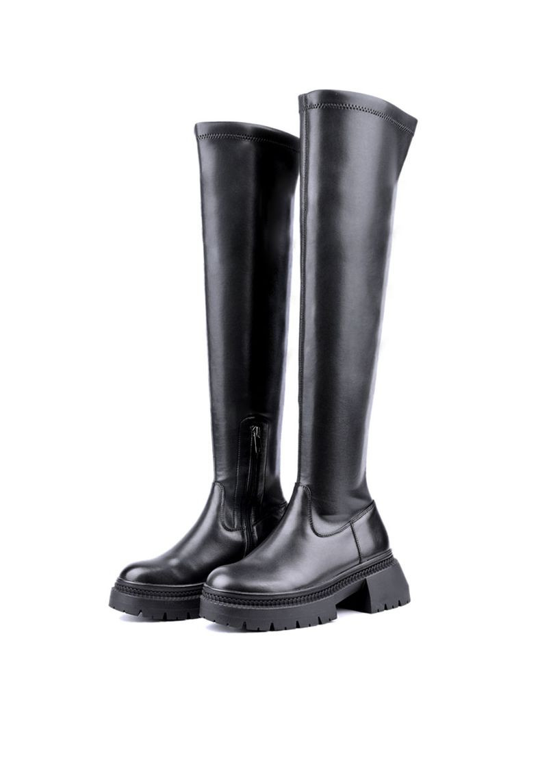 Жіночі Ботфорти 2391-2205 Чорний Шкіра MIRATON (368527712)