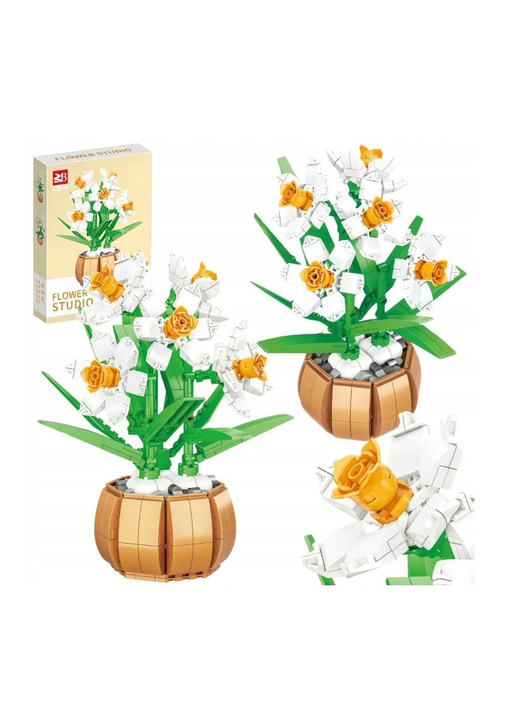 Конструктор Цветы нарциссы 550 деталей, 3D для детей и взрослых, развивающий декоративный набор No Brand (364191400)