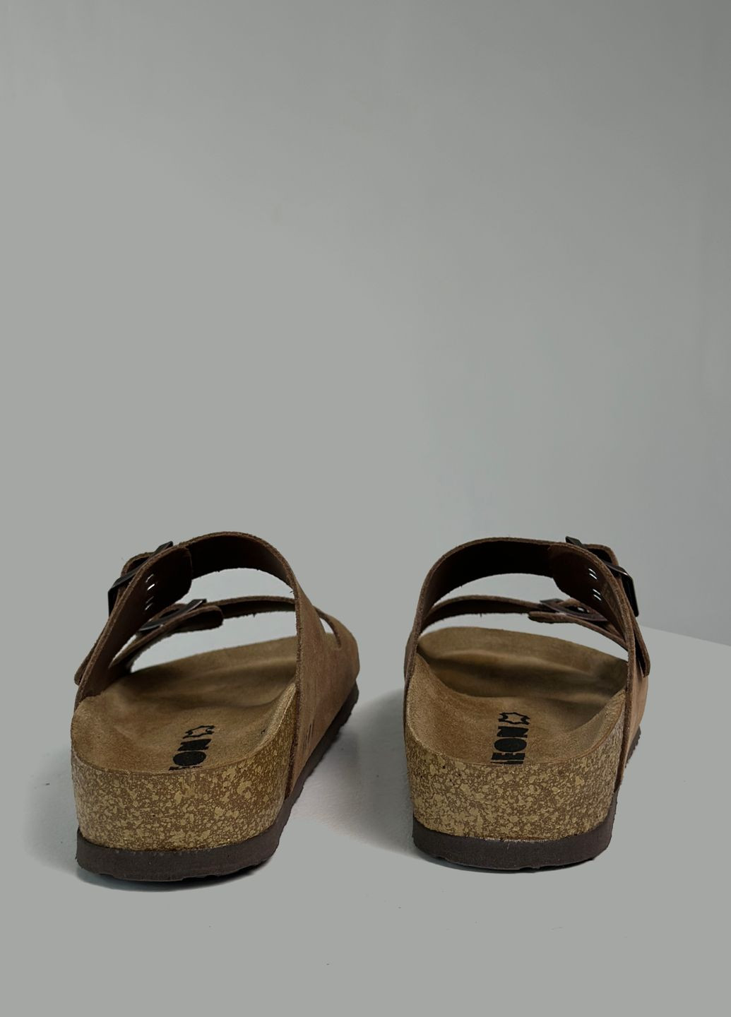 Темно-коричневые шлепанцы женские кожаные ортопедические Leon