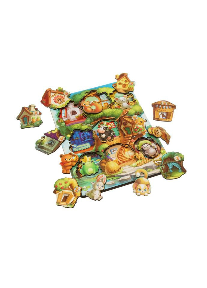 Дерев'яний пазл вкладиш "Де чий будиночок на дереві?" (ПСД172) PSD172 тришаровий Ubumblebees (364127034)