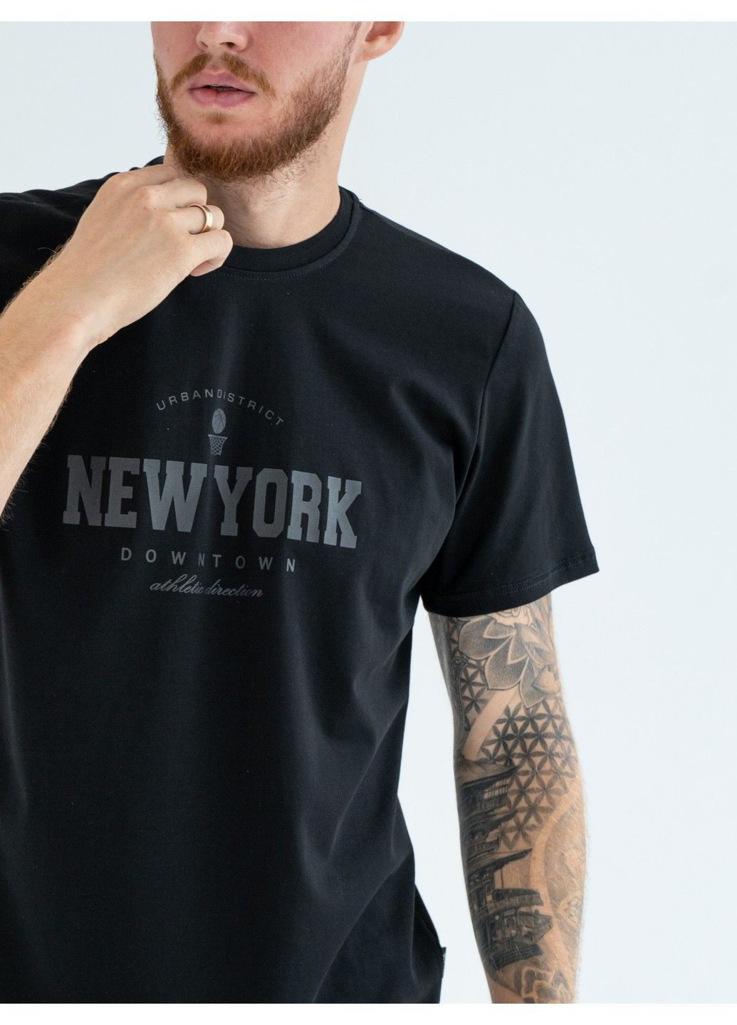 Чорна чоловічі футболки new york чорна Teamv