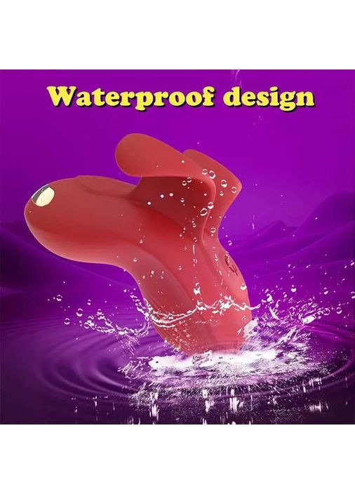 Клітеральний смарт-вібратор на палець Love Spouse Бордовий — Смарт вібратори No Brand (369152902)