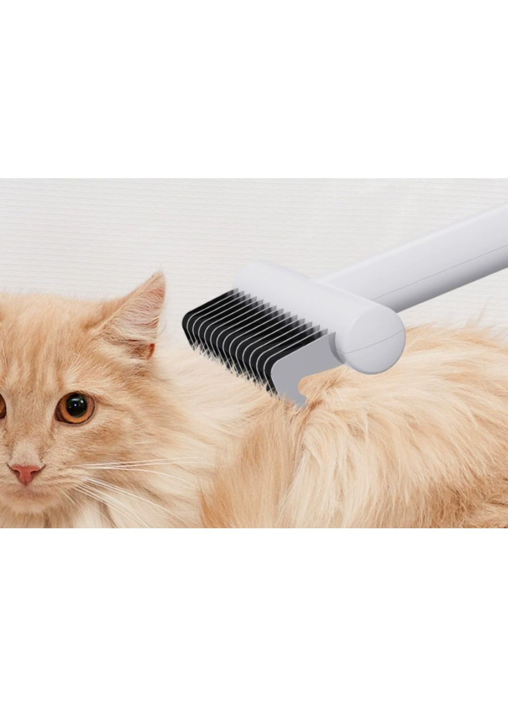 Гребінець для вичісування шерсті котів та собак Pet Groomer 16×5 см, металеві зубці, ергономічна ручка No Brand (360964601)
