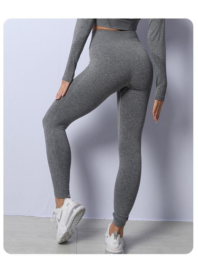 Женский спортивный комплект для фитнеса костюм для спорта бесшовные лосины и лонгслив размер ( ) No Brand (330618825)