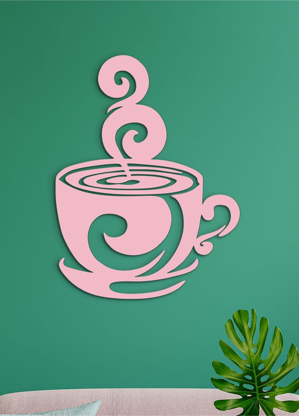 Сучасна картина на кухню, дерев'яний декор для дому "Кава на двох", декоративне панно 80х60 см Woodyard (291842410)