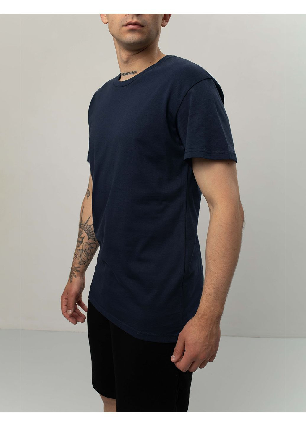 Темно-синяя унисекс футболка коттон (0011600sml3xl) Casual Trend №116