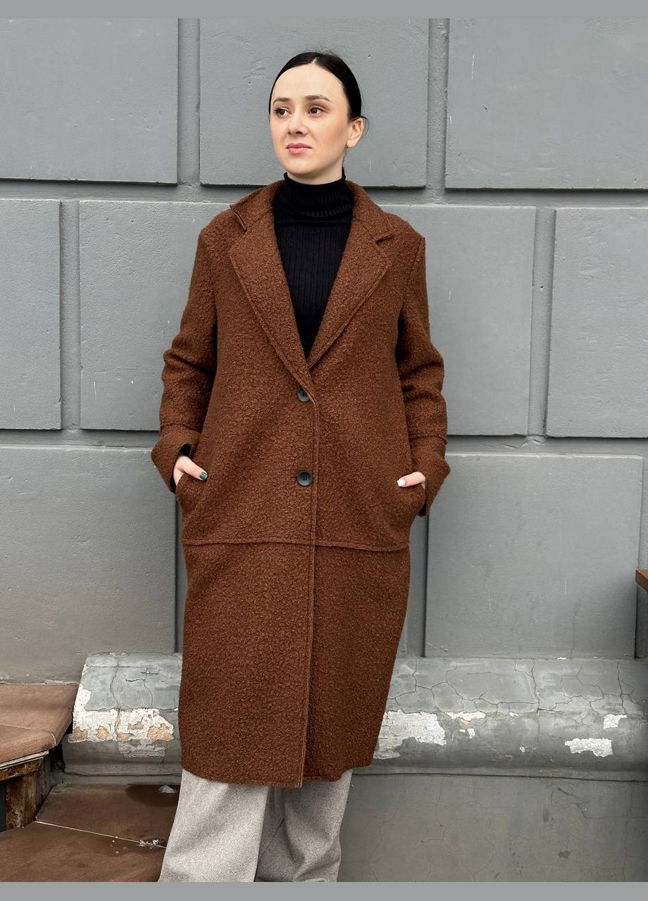 Коричневое демисезонное Пальто женское Chiaretta