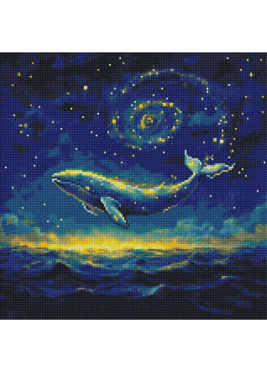 Алмазная мозаика 40x40 Космический кит + голограммные алмазики FS1411 ColorArt (365959551)