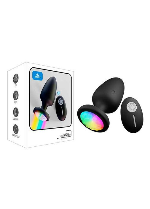 Светящаяся анальная пробка с вибрацией 10X Light Up Rechargeable Anal Plug - 9,8*4,4 см – Анальные игрушки No Brand (370611842)